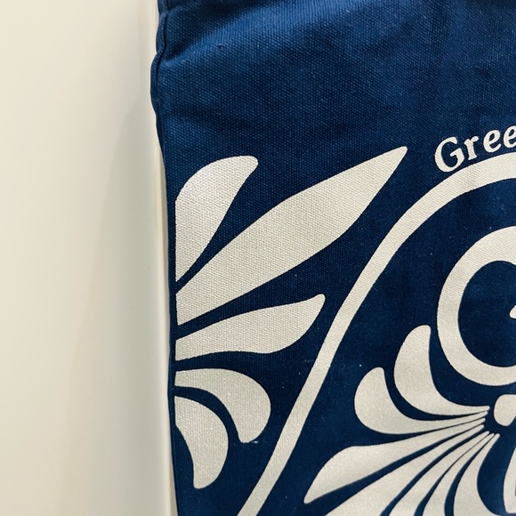 Greece Navy Blue Tote with Zipper - Picture 2 of 5